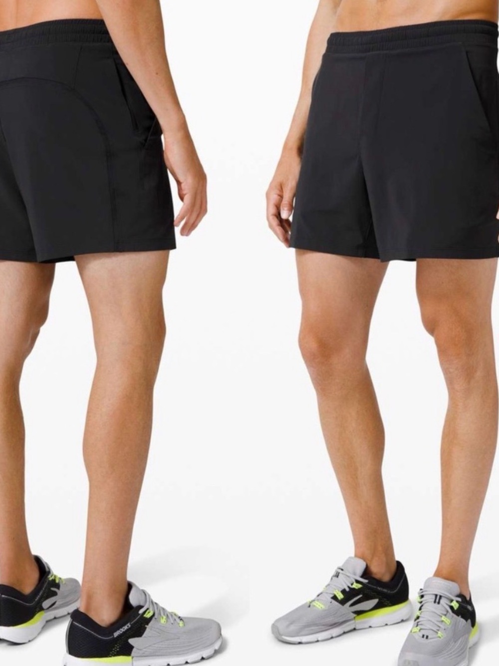 Lululemon Like New Pace Breaker Shorts Black Linerless 5 Inch Inseam Large